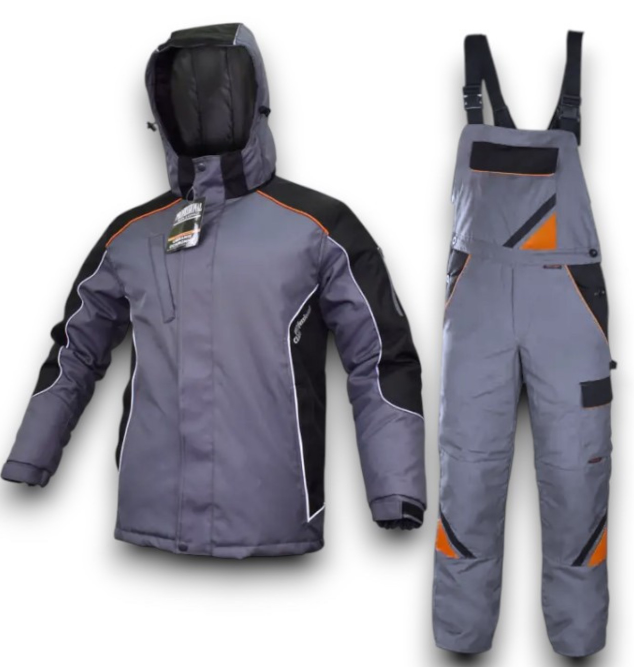Зимовий робочий комплект: куртка та комбінезон PROFI спецодяг утеплений захисний, фото 1