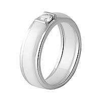 Срібне кільце Proba з керамікою, вага виробу 5,55 г (2048152) 18 розмір