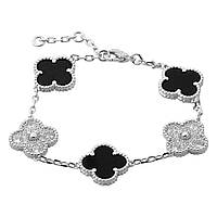 Срібний браслет Proba з натуральним оніксом, фіанітами, вага виробу 9,65 г (60002127) 1720 розмір