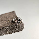 Срібне кільце Proba з натуральним оніксом, вага виробу 4,18 г (2176237) 17 розмір, фото 2