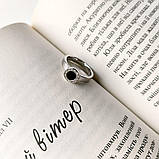 Срібне кільце Proba з натуральним оніксом, вага виробу 4,18 г (2176237) 17 розмір, фото 4