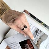 Срібне кільце Proba з натуральним оніксом, вага виробу 4,18 г (2176237) 17 розмір, фото 7