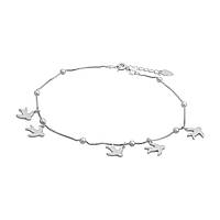 Срібний браслет на ногу Proba з без каменів, вага виробу 2,13 г (2143765) 2326 розмір