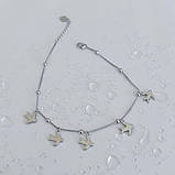 Срібний браслет на ногу Proba з без каменів, вага виробу 2,13 г (2143765) 2326 розмір, фото 2