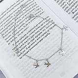 Срібний браслет на ногу Proba з без каменів, вага виробу 2,13 г (2143765) 2326 розмір, фото 3