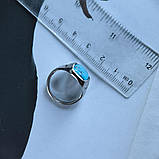 Срібне кільце Proba з бірюзою, вага виробу 4,57 г (2176558) 18 розмір, фото 4