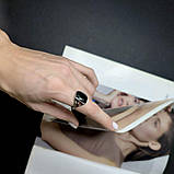 Срібне кільце Proba з натуральним оніксом, вага виробу 4,37 г (60002121) 18 розмір, фото 7