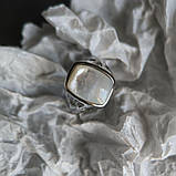 Срібне кільце Proba з натуральним перламутром, вага виробу 4,84 г (60002186) 18 розмір, фото 3