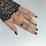 Срібне кільце Proba зі смарагдом nano 0.586ct, вага виробу 2,09 г (2192114) 18 розмір, фото 6