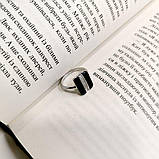 Срібне кільце Proba з натуральним оніксом, вага виробу 2,89 г (60002123) 18 розмір, фото 3