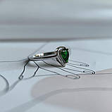 Срібне кільце Proba зі смарагдом nano 0.605ct, вага виробу 2,07 г (2192213) 18 розмір, фото 5