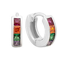 Срібні сережки Proba з фіанітами (2144731)