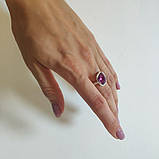 Срібне кільце Proba з александритом 8.6ct, вага виробу 4,29 г (2144908) 18 розмір, фото 3