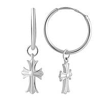 Срібні сережки Proba без каменів (2052982)