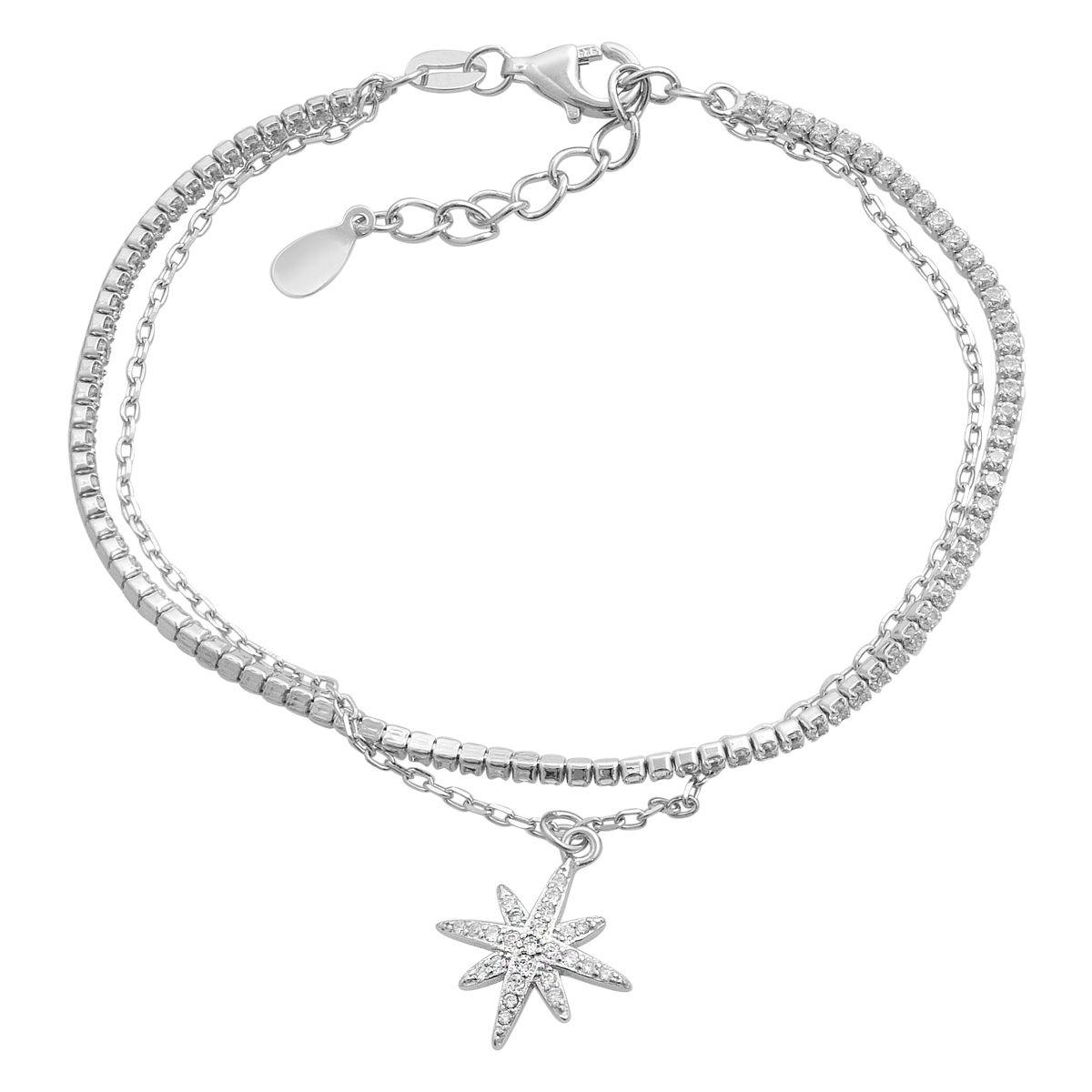 Срібний браслет Proba з фіанітами, вага виробу 4 г (2177593) 1720 розмір, фото 1