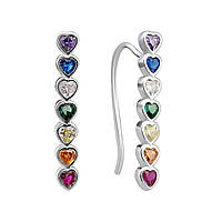 Срібні сережки Proba з фіанітами (2146209)