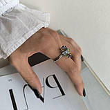 Срібне кільце Proba з натуральним аметистом 4.128ct, цитрином, хризолітом, топазом, вага виробу 3,75 гр, фото 7