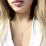 Срібне кольє Proba з фіанітами, вага виробу 2,36 г (2064008) 350400 розмір, фото 2