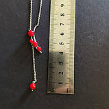 Срібне кольє Proba з коралом, вага виробу 4,03 г (2147152) 400450 розмір, фото 8