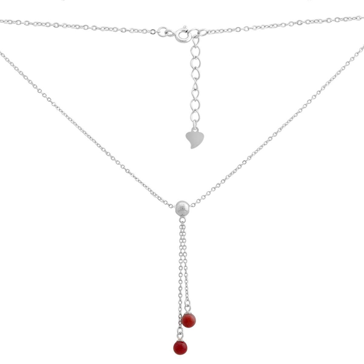 Срібне кольє Proba з коралом, вага виробу 3,43 г (2147176) 400450 розмір, фото 1