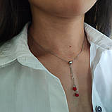 Срібне кольє Proba з коралом, вага виробу 3,43 г (2147176) 400450 розмір, фото 6