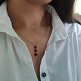 Срібне кольє Proba з коралом, вага виробу 2,98 г (2147190) 410450 розмір, фото 4