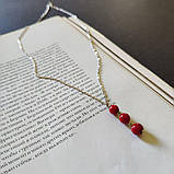 Срібне кольє Proba з коралом, вага виробу 2,98 г (2147190) 410450 розмір, фото 7