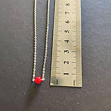 Срібне кольє Proba з коралом, вага виробу 2,28 г (2147213) 410450 розмір, фото 3