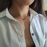 Срібне кольє Proba з коралом, вага виробу 2,28 г (2147213) 410450 розмір, фото 7