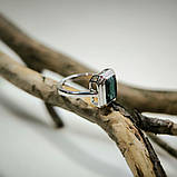 Срібне кільце Proba з топазом Лондон Блю 3ct, вага виробу 4,29 г (2178187) 18.5 розмір, фото 4