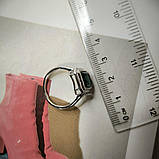 Срібне кільце Proba з топазом Лондон Блю 3ct, вага виробу 4,29 г (2178187) 18.5 розмір, фото 5