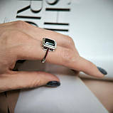 Срібне кільце Proba з топазом Лондон Блю 3ct, вага виробу 4,29 г (2178187) 18.5 розмір, фото 6