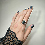 Срібне кільце Proba з топазом Лондон Блю 3ct, вага виробу 4,29 г (2178187) 18.5 розмір, фото 7