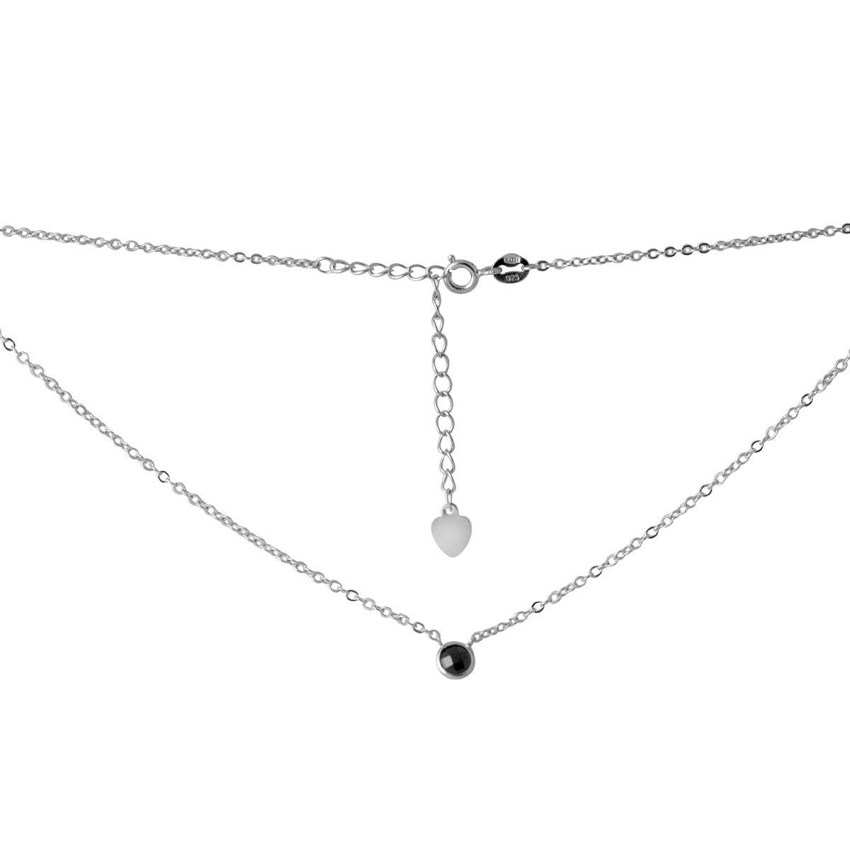 Срібне кольє Proba з фіанітами, вага виробу 2 г (2068358) 400450 розмір, фото 1