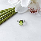 Срібне кільце Proba з хризолітом 6.933ct, вага виробу 4,07 г (2150701) 17 розмір, фото 4