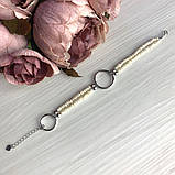 Срібний браслет Proba з натуральними перлами барочним, вага виробу 8,18 г (2069997) 1720 розмір, фото 2