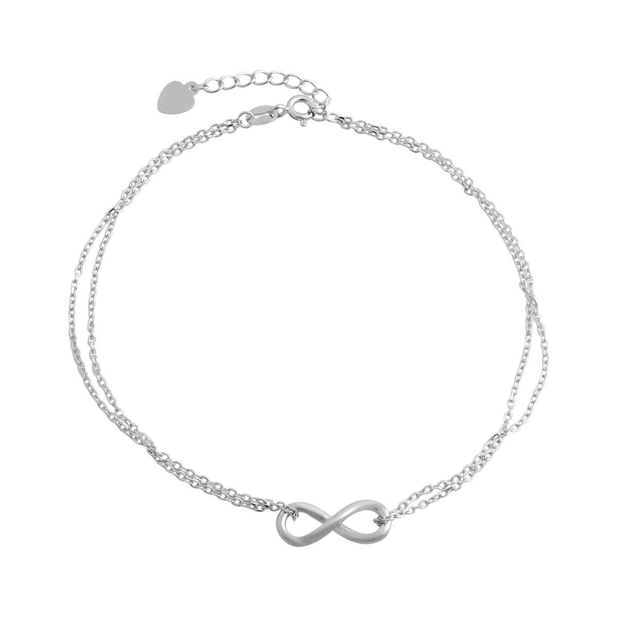 Срібний браслет на ногу Proba з без каменів, вага виробу 2,86 г (2079422) 2326 розмір, фото 1