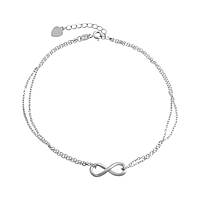 Срібний браслет на ногу Proba з без каменів, вага виробу 2,86 г (2079422) 2326 розмір