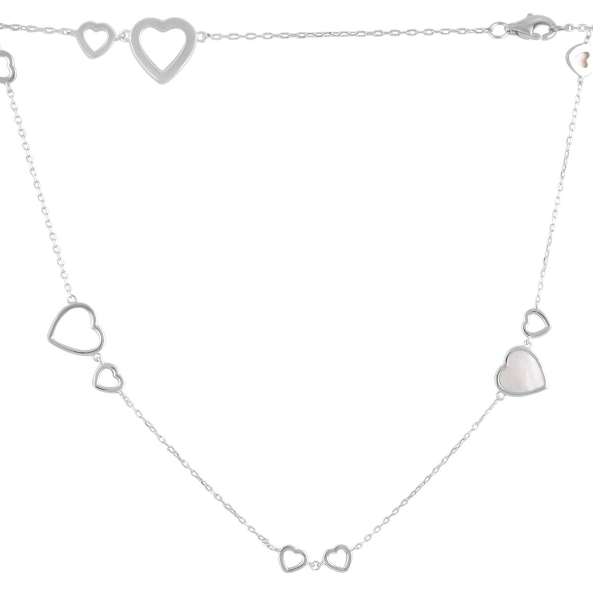 Срібне кольє Proba з натуральним перламутром, вага виробу 13,68 г (2080190) 7578 розмір, фото 1