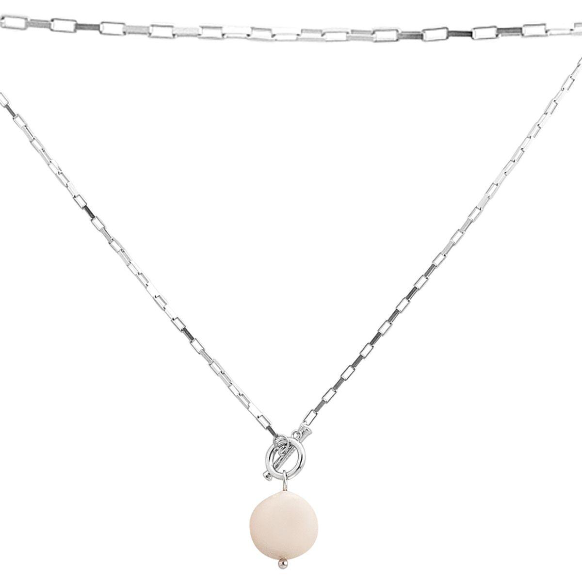 Срібне кольє Proba з натуральними перлами барочним, вага виробу 8,85 г (2152491) 450 розмір, фото 1