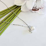 Срібне кольє Proba з натуральними перлами барочним, вага виробу 8,85 г (2152491) 450 розмір, фото 4