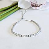 Срібний браслет Proba з фіанітами, вага виробу 7,06 гр (2153771) adjustable розмір, фото 3