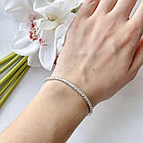 Срібний браслет Proba з фіанітами, вага виробу 7,06 гр (2153771) adjustable розмір, фото 6