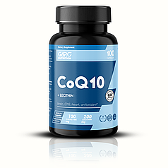 Коензим q10 100 мг. чистого Co Q10 GARO Nutrition в формі убіхінон ку10 100 капсул