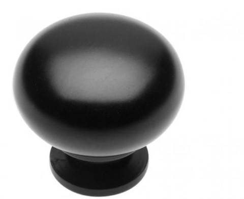 Ручка кнопка GTV BERGAMO d 32 мм Чорний матовий, фото 1