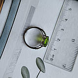 Срібне кільце Proba з хризолітом 2.47ct, вага виробу 2,17 г (60002165) 17.5 розмір, фото 4