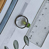 Срібне кільце Proba з хризолітом, вага виробу 1,91 гр (60002176) 18 розмір, фото 4