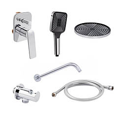 Комплект для душу Qtap Vlasta: Змішувач QTVLA6028102NC+Душ. набір (