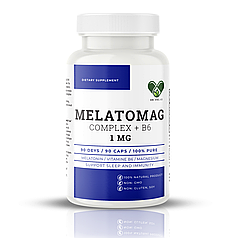 Мелатонін 1 мг. + Магній хелат En`vie Lab антистрес для сну 90 капсул