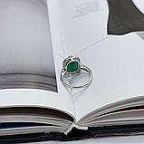 Срібне кільце Proba зі смарагдом nano 5.234ct, вага виробу 4,63 г (2159681) 18 розмір, фото 3